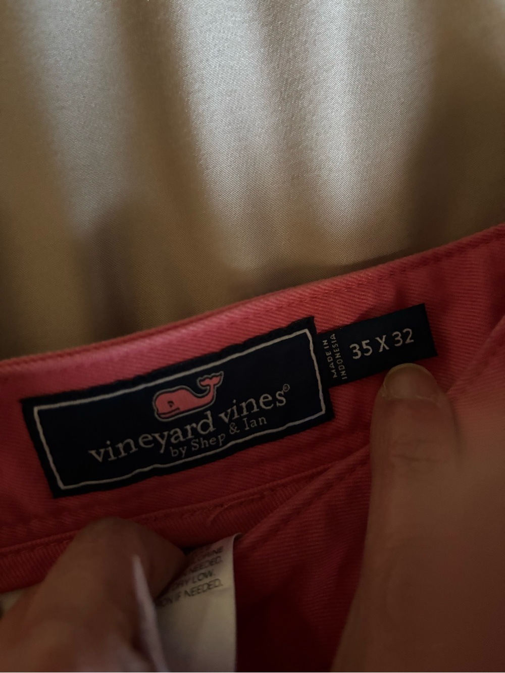 Vineyard Vines Coral-Pink Chino Waist 35